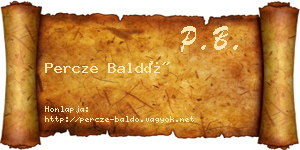 Percze Baldó névjegykártya